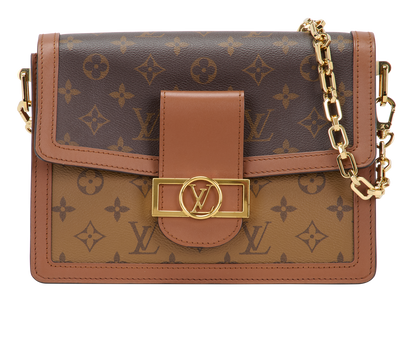 Dauphine MM, &pound;1,700, Handbags, Brown, Canvas, Front view